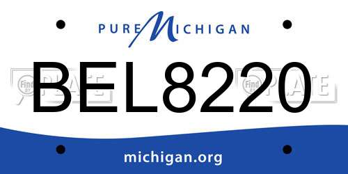 BEL8220 Michigan License Plate