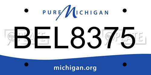 BEL8375 Michigan License Plate
