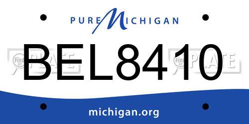 BEL8410 Michigan License Plate