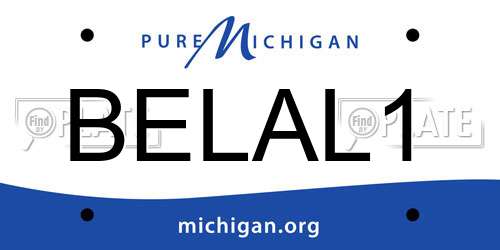 BELAL1 Michigan License Plate