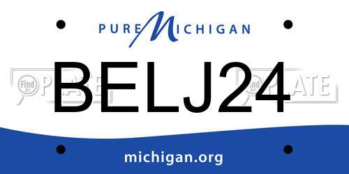 BELJ24 Michigan License Plate