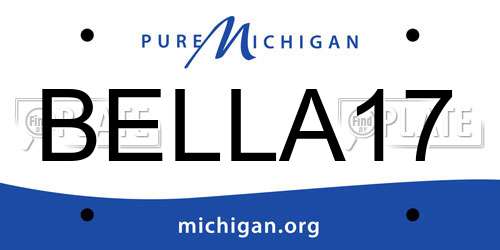 BELLA17 Michigan License Plate