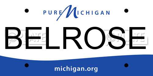 BELROSE Michigan License Plate