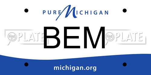 BEM Michigan License Plate