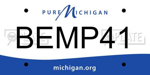 BEMP41 Michigan License Plate
