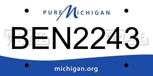 BEN2243 Michigan License Plate