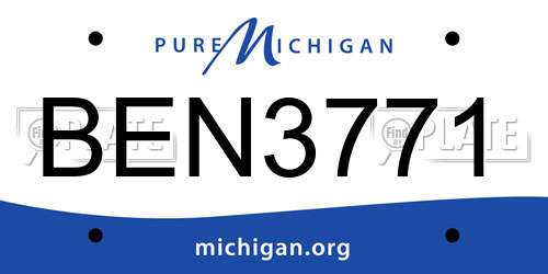 BEN3771 Michigan License Plate
