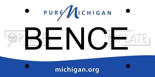 BENCE Michigan License Plate