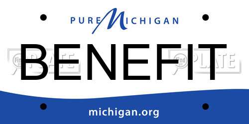 BENEFIT Michigan License Plate