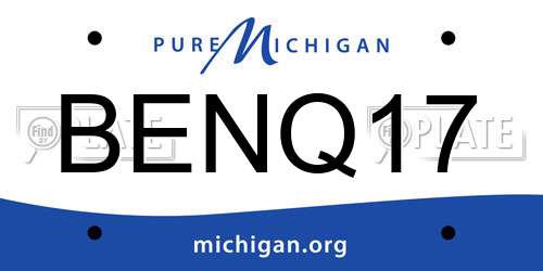 BENQ17 Michigan License Plate