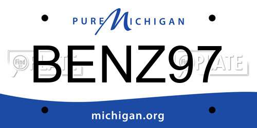 BENZ97 Michigan License Plate