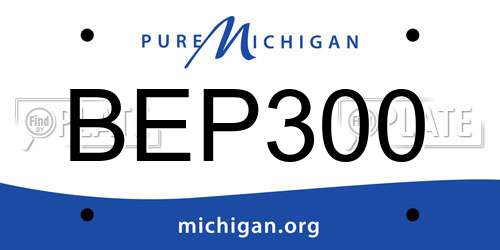 BEP300 Michigan License Plate