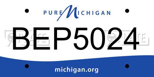 BEP5024 Michigan License Plate