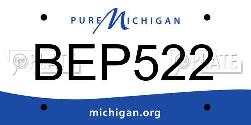 BEP522 Michigan License Plate