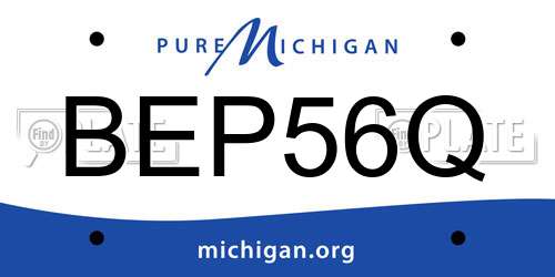 BEP56Q Michigan License Plate