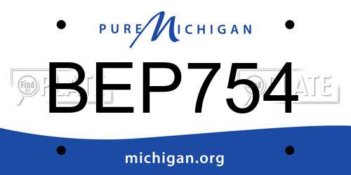 BEP754 Michigan License Plate