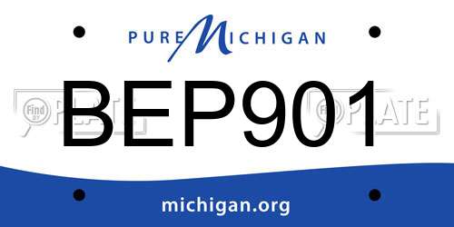 BEP901 Michigan License Plate