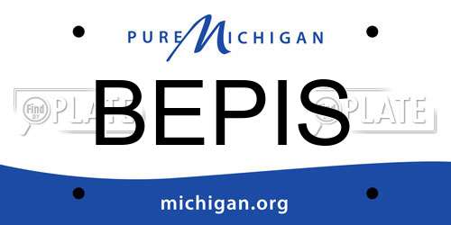 BEPIS Michigan License Plate