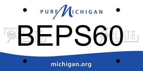 BEPS60 Michigan License Plate