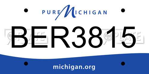 BER3815 Michigan License Plate