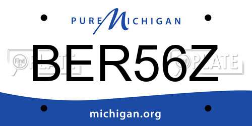 BER56Z Michigan License Plate