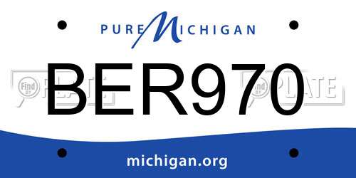 BER970 Michigan License Plate