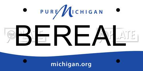 BEREAL Michigan License Plate