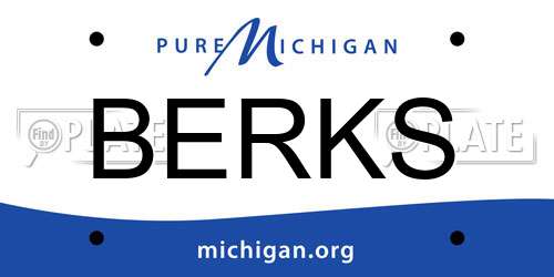 BERKS Michigan License Plate