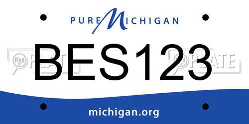 BES123 Michigan License Plate