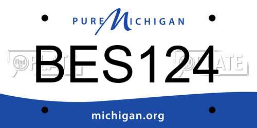 BES124 Michigan License Plate