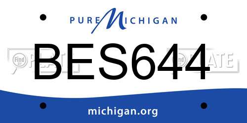 BES644 Michigan License Plate