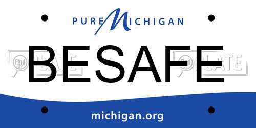 BESAFE Michigan License Plate