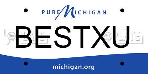 BESTXU Michigan License Plate