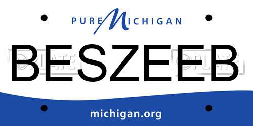 BESZEEB Michigan License Plate