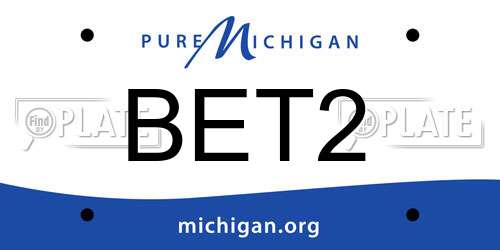 BET2 Michigan License Plate