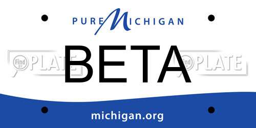 BETA Michigan License Plate