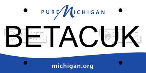 BETACUK Michigan License Plate