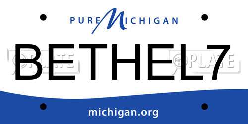 BETHEL7 Michigan License Plate
