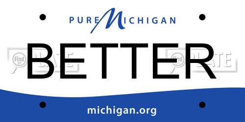BETTER Michigan License Plate