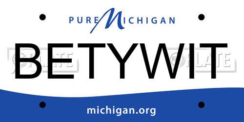 BETYWIT Michigan License Plate
