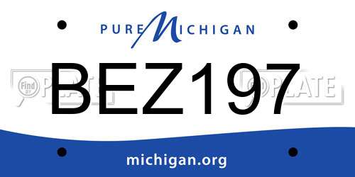 BEZ197 Michigan License Plate