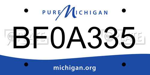 BF0A335 Michigan License Plate