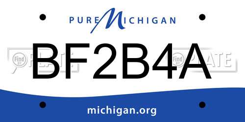 BF2B4A Michigan License Plate