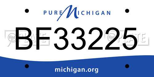 BF33225 Michigan License Plate