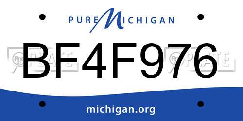 BF4F976 Michigan License Plate