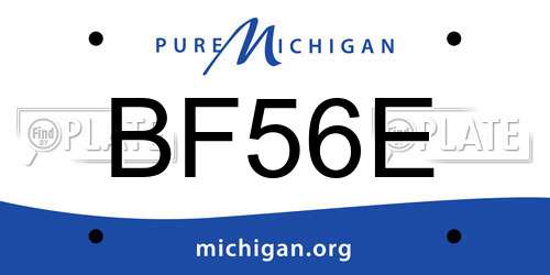 BF56E Michigan License Plate