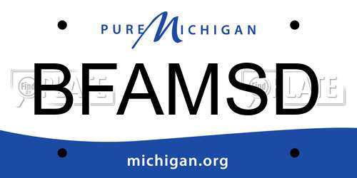 BFAMSD Michigan License Plate