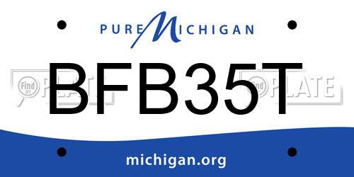 BFB35T Michigan License Plate