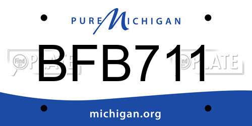 BFB711 Michigan License Plate