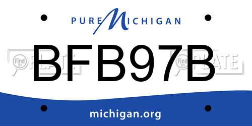 BFB97B Michigan License Plate
